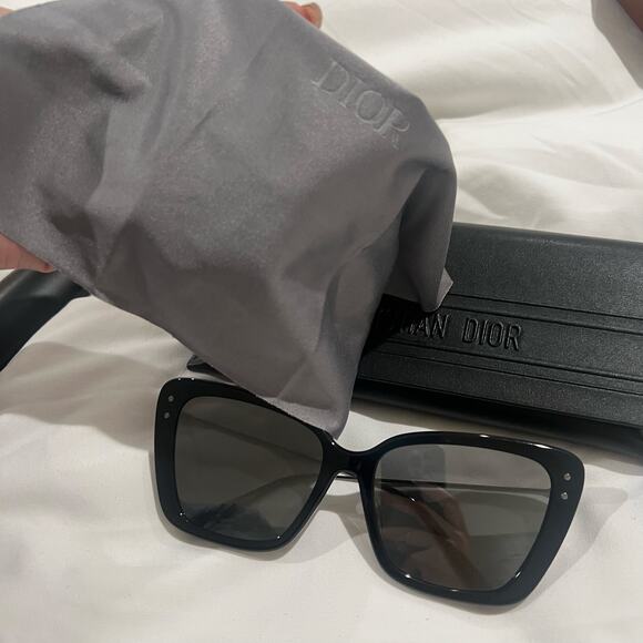 Dior Miss Dior Mirrored Sunglasses 14A7 Black-Gunmetal/Gray Silver Mirror - Picture 5 of 7